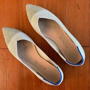 Rothy’s The Point Diamond Metallic Retired Color Women’s Pointy Flats